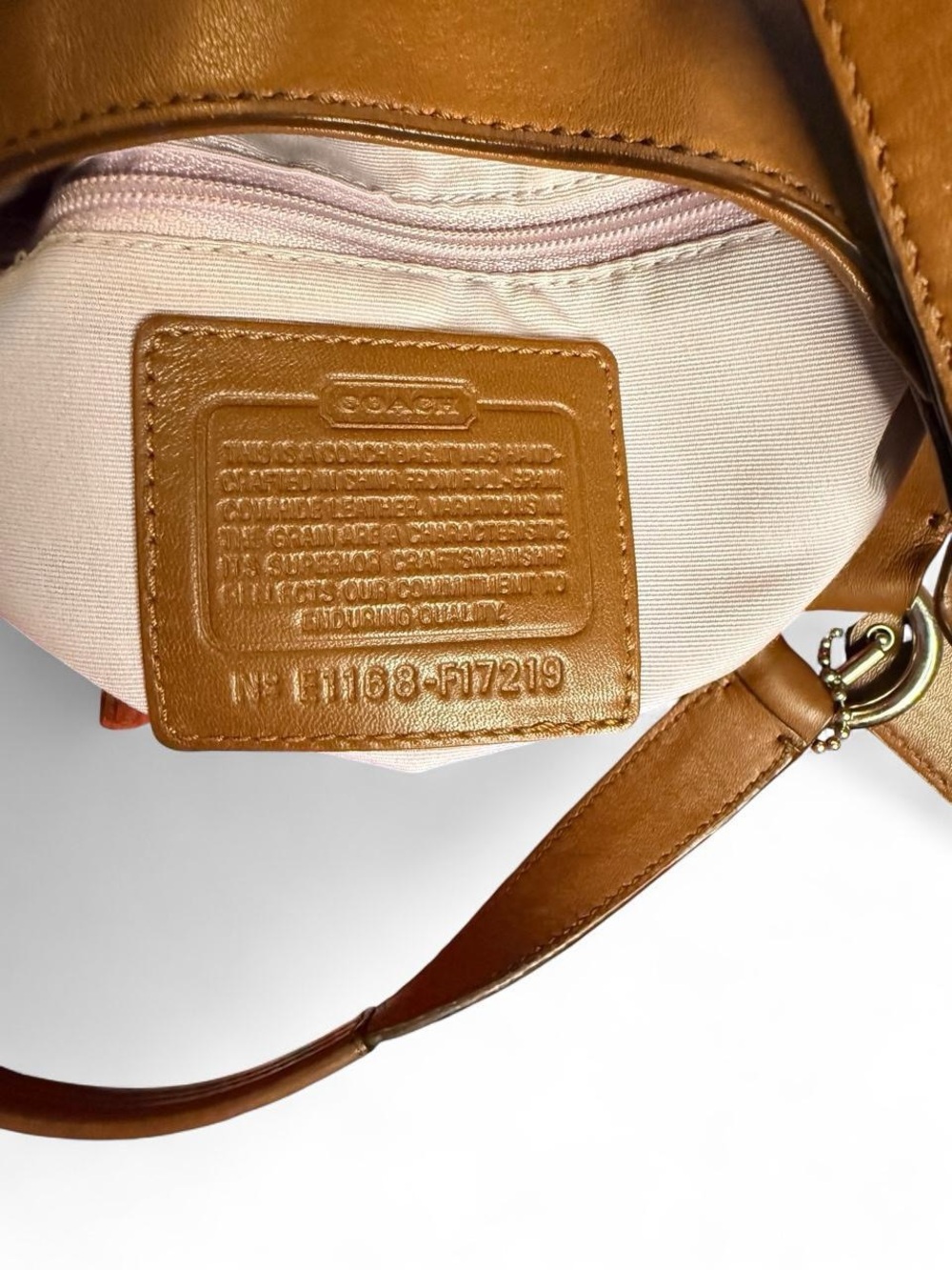 Coach Tan Leather Shoulder Bag with Matching Wallet - Picture 5 of 7